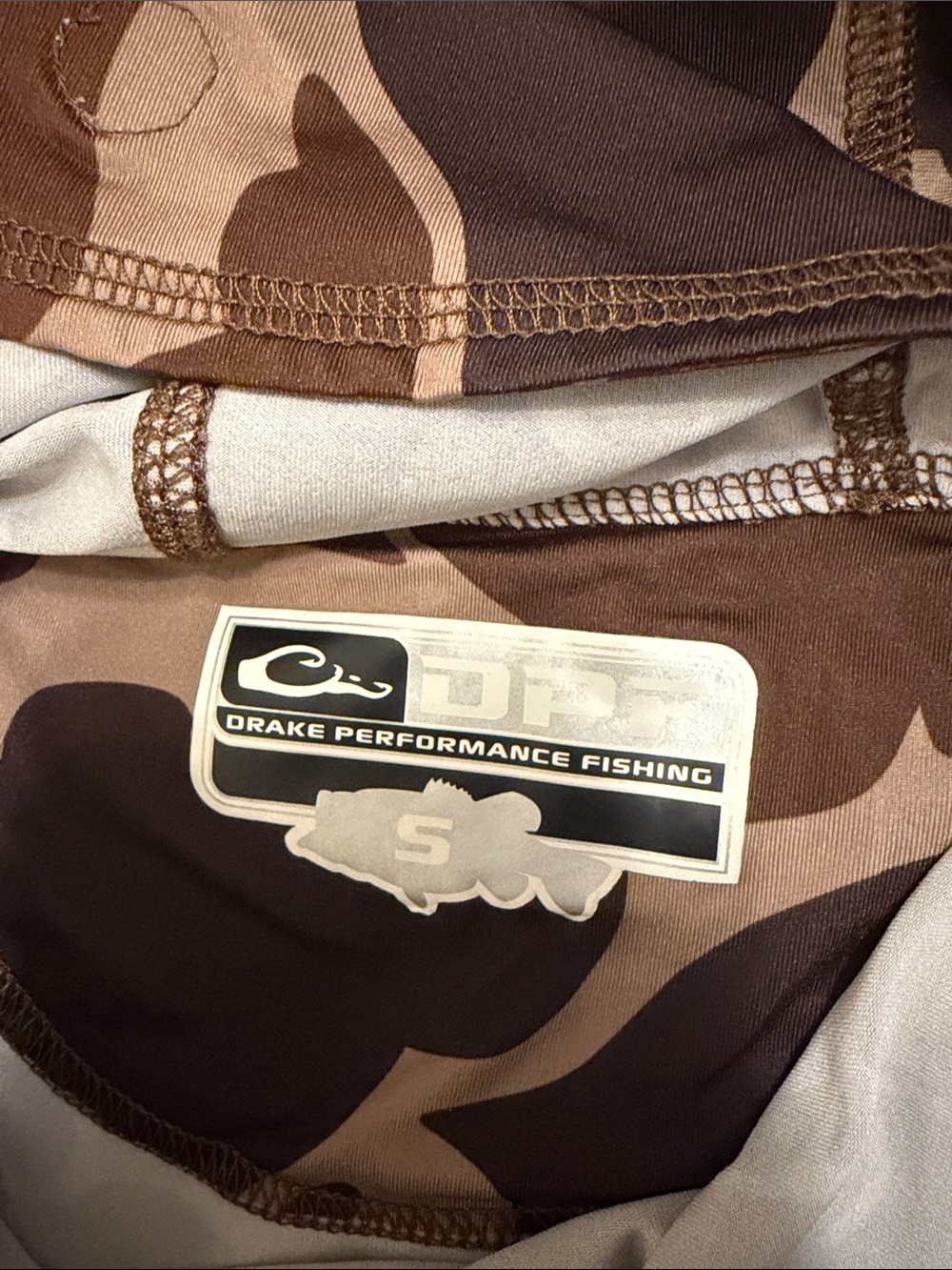 Men's Long Sleeve Camo Hooded Performance Shirt - Brown Camo - Picture 2 of 2